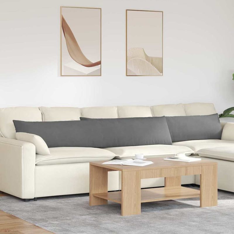Chargez l'image dans la visionneuse de la galerie, Vidaxl sofa kussens 2 stuks donkergrijs 200 x 40 cm stof