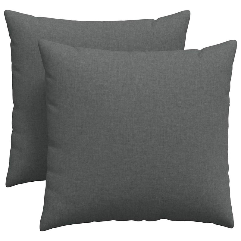 Chargez l'image dans la visionneuse de la galerie, Vidaxl sofa kussens 2 pcs donkergrijs 45 x 45 cm stof