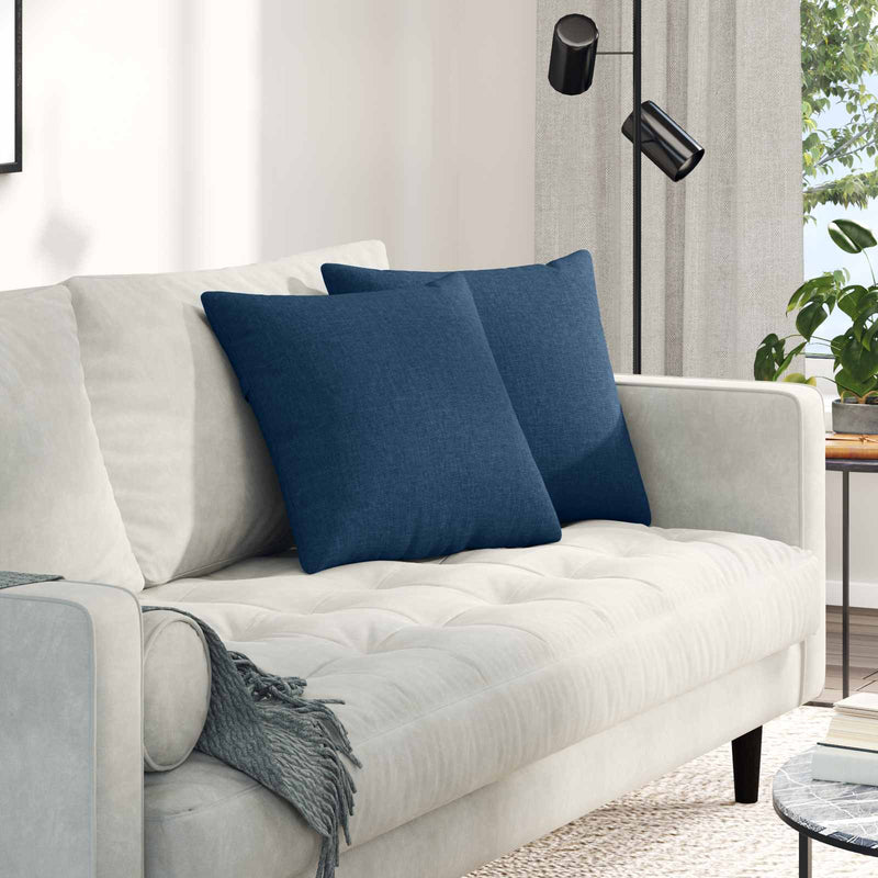 Chargez l'image dans la visionneuse de la galerie, Vidaxl sofa kussens 2 pcs blauw 45 x 45 cm stof