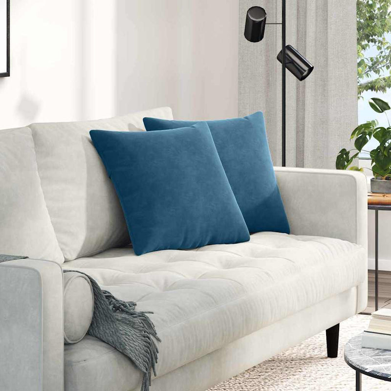 Chargez l'image dans la visionneuse de la galerie, Vidaxl sofa kussens 2 stuks blauw 45 x 45 cm cordstof