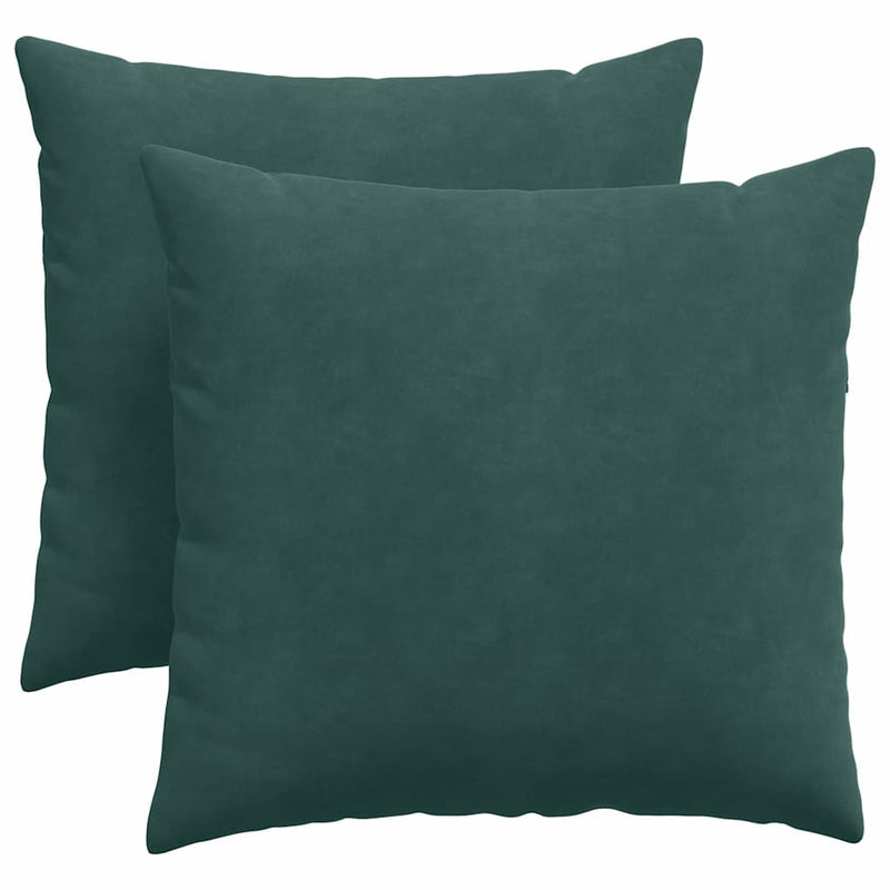 Chargez l'image dans la visionneuse de la galerie, Vidaxl sofa kussens 2 stuks donkergroen 45 x 45 cm cordstof