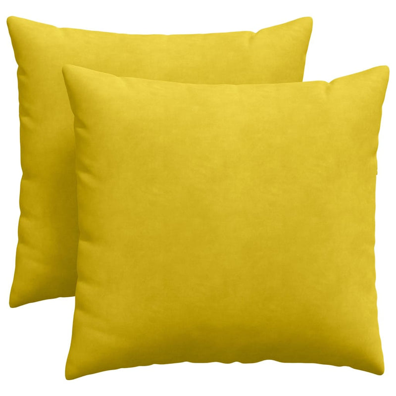 Chargez l'image dans la visionneuse de la galerie, Vidaxl sofa kussens 2 stuks geel 45 x 45 cm cordstof