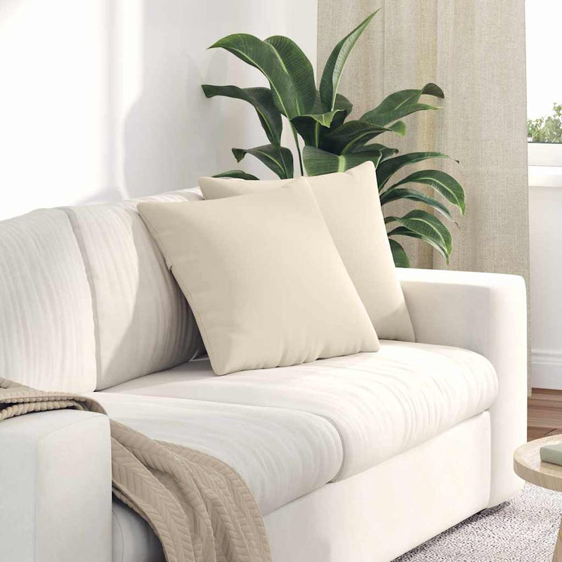 Chargez l'image dans la visionneuse de la galerie, Vidaxl sofa kussens 2 stuks beige 45 x 45 cm stof