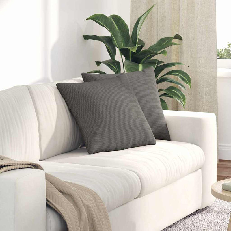 Chargez l'image dans la visionneuse de la galerie, Vidaxl sofa kussens 2 stuks lichtgrijs 45 x 45 cm cordstof