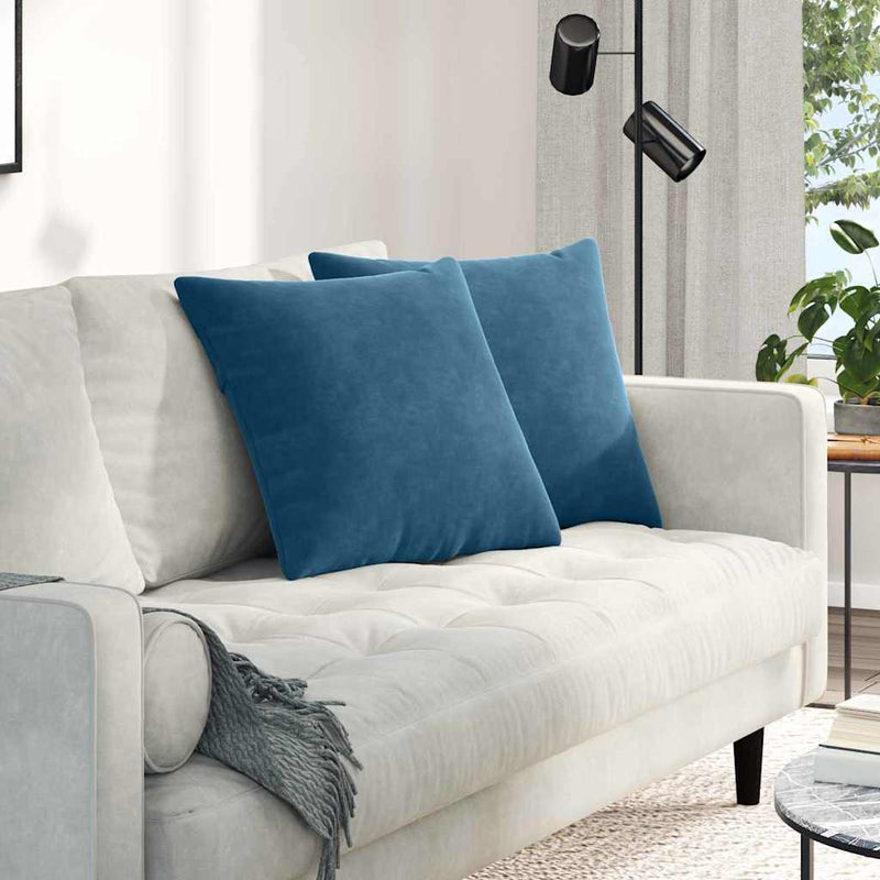 Chargez l'image dans la visionneuse de la galerie, Vidaxl sofa kussens 2 stuks blauw 50 x 50 cm cordstof