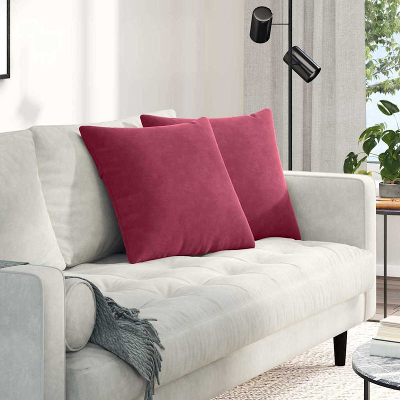 Chargez l'image dans la visionneuse de la galerie, Vidaxl sofa kussens 2 stuks wijnrood 50 x 50 cm cordstof