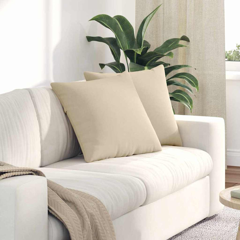ギャラリービューアに画像をロードする, Vidaxl sofa kussens 2 stuks crème 50 x 50 cm stof