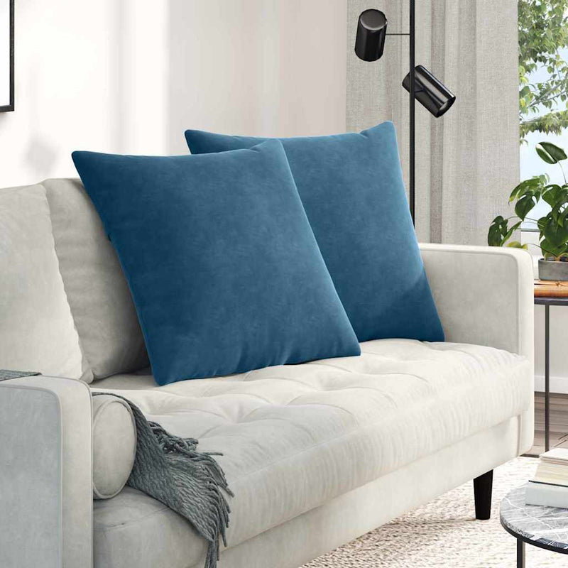 ギャラリービューアに画像をロードする, Vidaxl sofa kussens 2 stuks blauw 80 x 80 cm cordstof