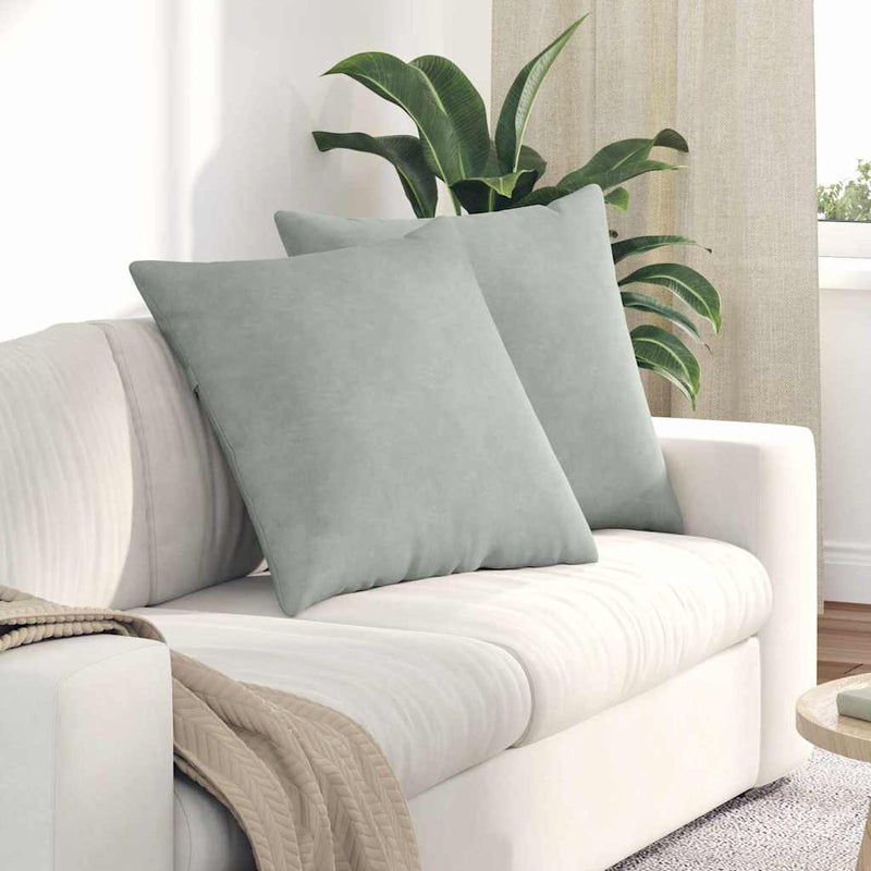 ギャラリービューアに画像をロードする, Vidaxl sofa kussens 2 stuks lichtgrijs 80 x 80 cm cordstof