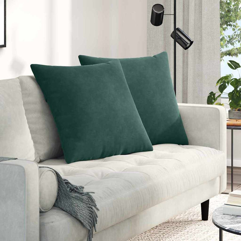 ギャラリービューアに画像をロードする, Vidaxl sofa kussens 2 stuks donkergroen 80 x 80 cm cordstof