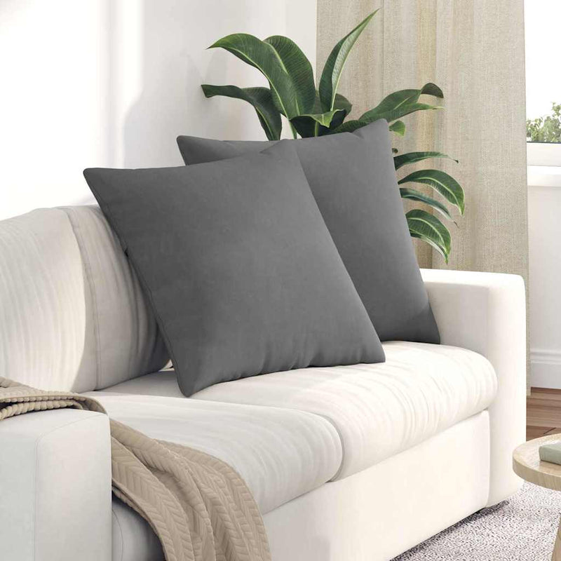 ギャラリービューアに画像をロードする, Vidaxl sofa kussens 2 stuks donkergrijs 80 x 80 cm stof