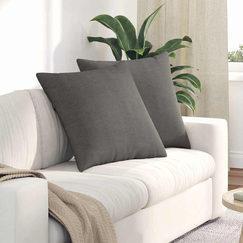 ギャラリービューアに画像をロードする, Vidaxl sofa kussens 2 stuks lichtgrijs 80 x 80 cm cordstof
