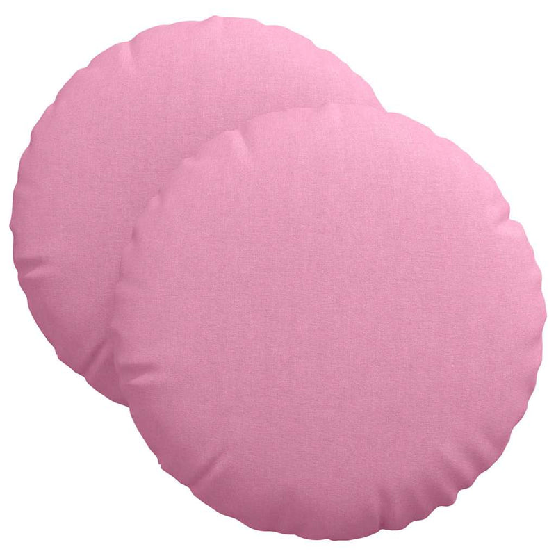 Afbeelding laden in galerijviewer, Vidaxl zitkussens 2 pcs roze ø40 x 13 cm stof