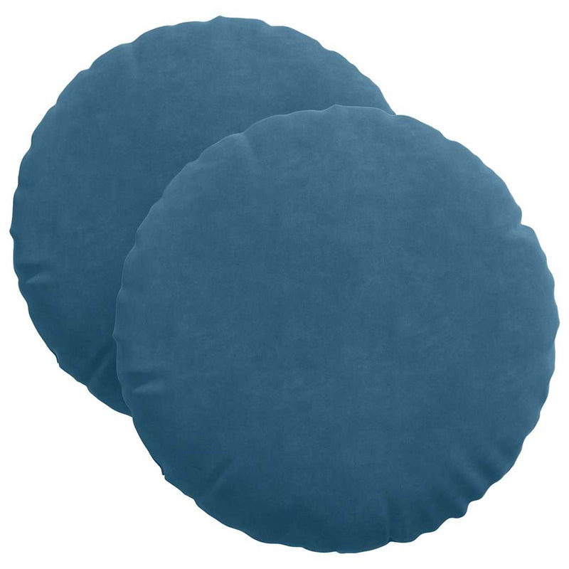 Afbeelding laden in galerijviewer, Vidaxl zitkussens 2 stuks blauw ø 40 x 13 cm fluweel