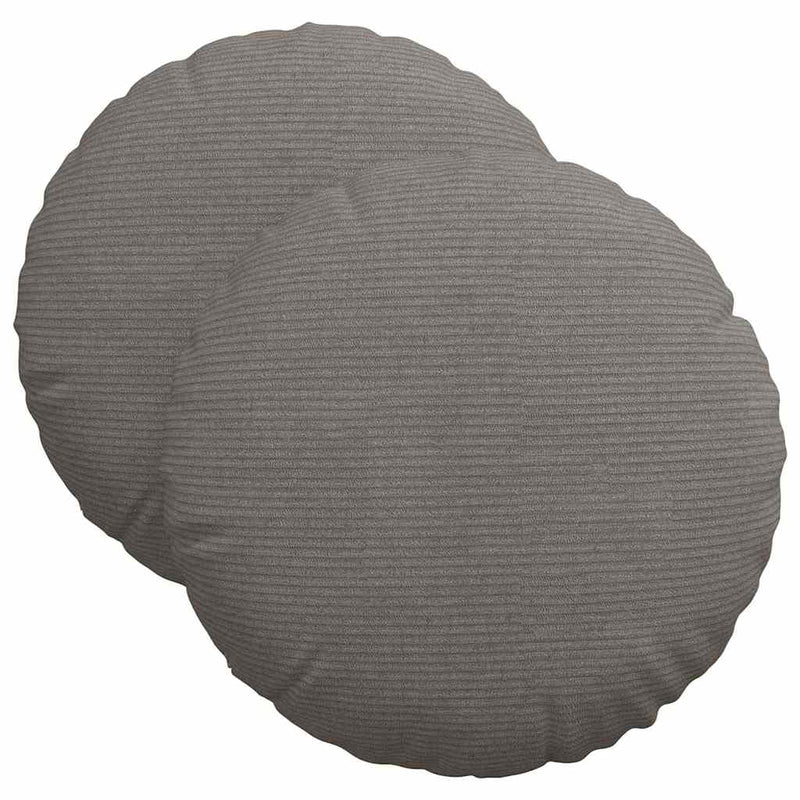 Afbeelding laden in galerijviewer, Vidaxl zitkussens 2 pcs lichtgrijs ø 40 cm katoen stof