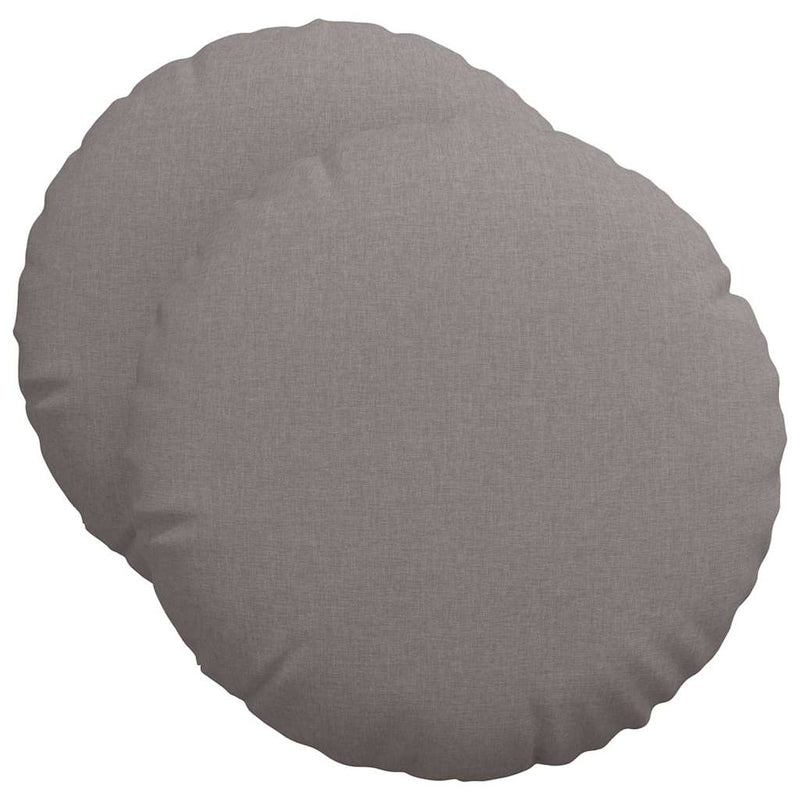 Afbeelding laden in galerijviewer, Vidaxl zitkussens 2 pcs taupe ø50 x 19 cm stof