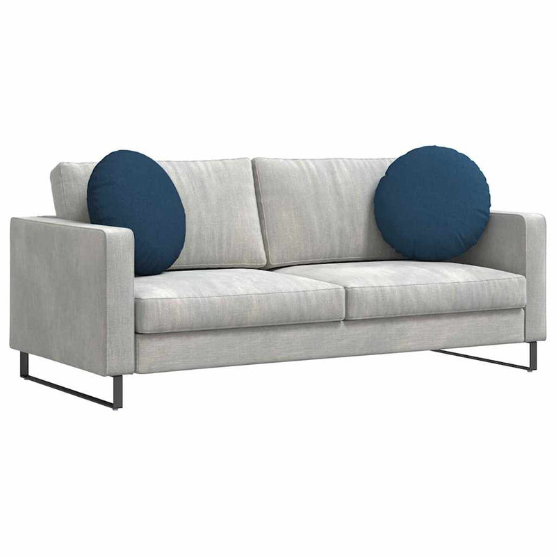 Afbeelding laden in galerijviewer, Vidaxl zitkussens 2 pcs blauw ø50 x 19 cm stof