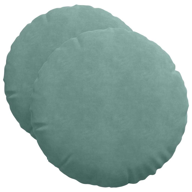 Afbeelding laden in galerijviewer, Vidaxl zitkussens 2 stuks zeegroen ø 40 x 13 cm fluweel