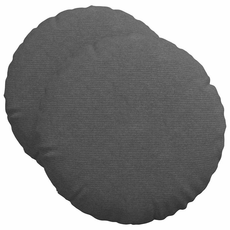 Afbeelding laden in galerijviewer, Vidaxl zitkussens 2 pcs donkergrijs ø 50 cm katoen stof