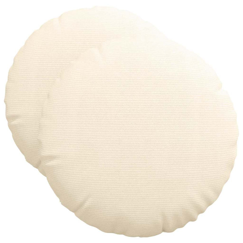 Afbeelding laden in galerijviewer, Vidaxl zitkussens 2 pcs crème ø 50 cm katoen stof