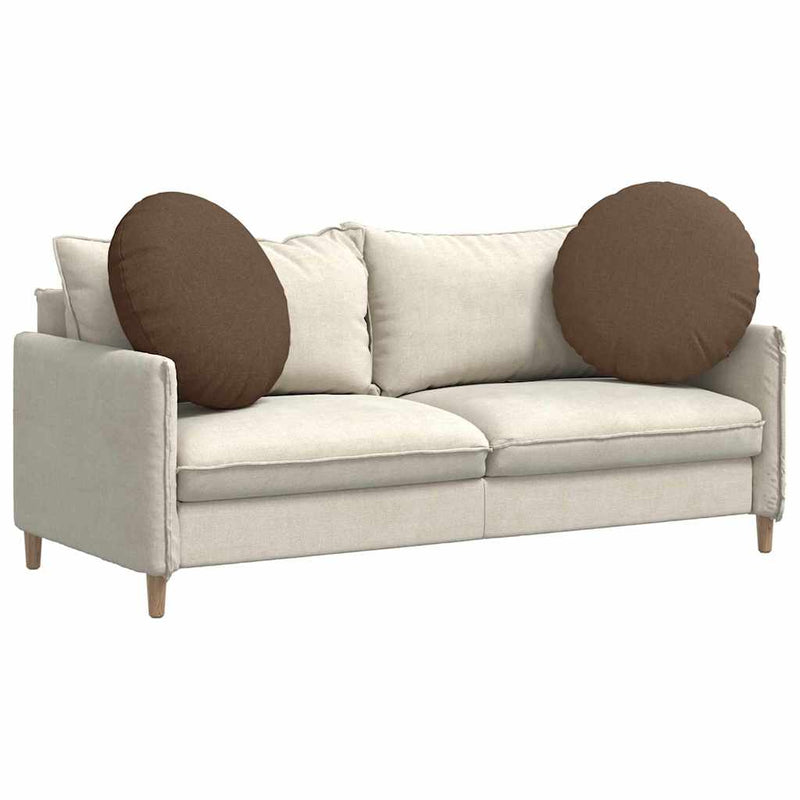 Afbeelding laden in galerijviewer, Vidaxl zitkussens 2 pcs bruin ø60 x 21 cm stof