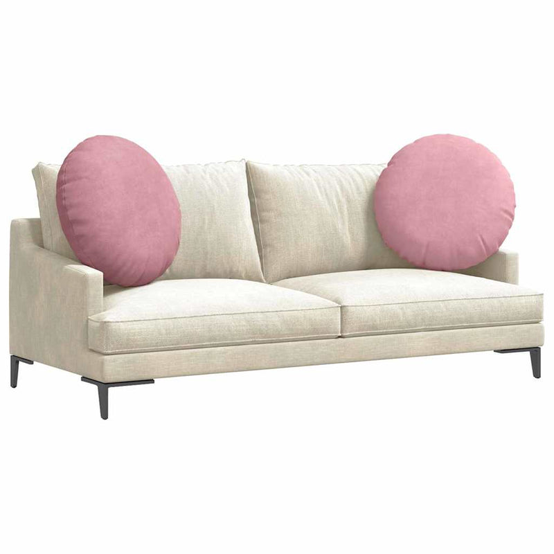 Afbeelding laden in galerijviewer, Vidaxl zitkussens 2 stuks roze ø 40 x 13 cm fluweel