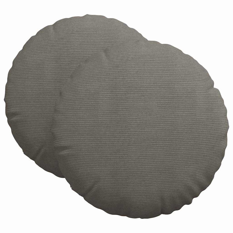 Afbeelding laden in galerijviewer, Vidaxl zitkussens 2 pcs lichtgrijs ø 60 cm katoen stof