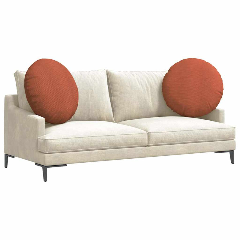 Afbeelding laden in galerijviewer, Vidaxl zitkussens 2 pcs rood-oranje ø 60 cm katoen stof