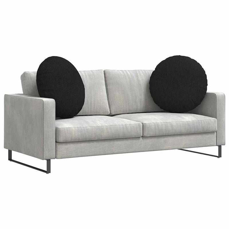 Afbeelding laden in galerijviewer, Vidaxl zitkussens 2 pcs zwart ø80 x 29 cm stof