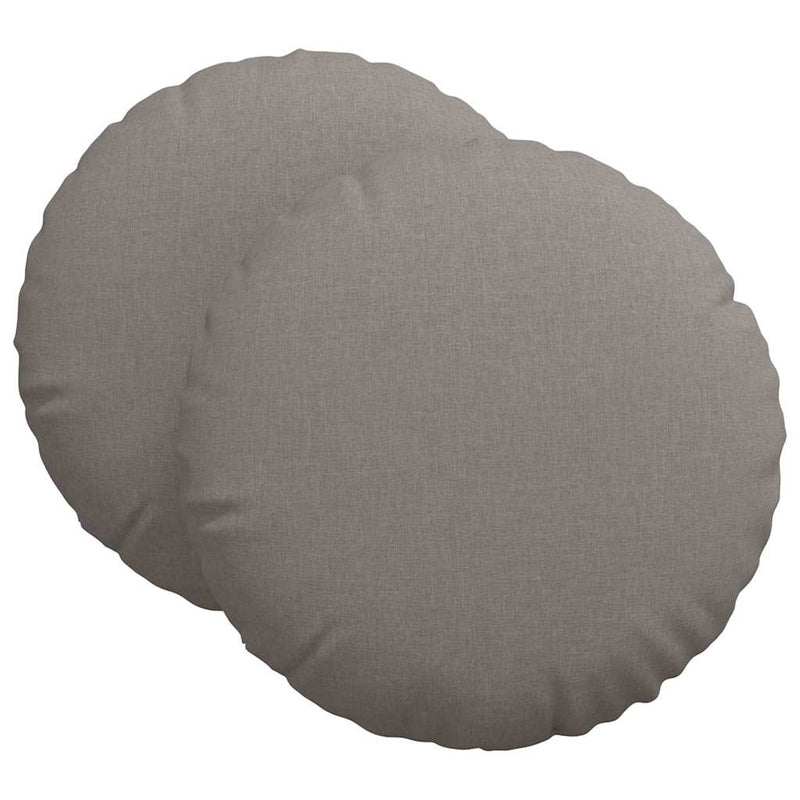 Chargez l'image dans la visionneuse de la galerie, Vidaxl zitkussens 2 pcs taupe ø80 x 29 cm stof