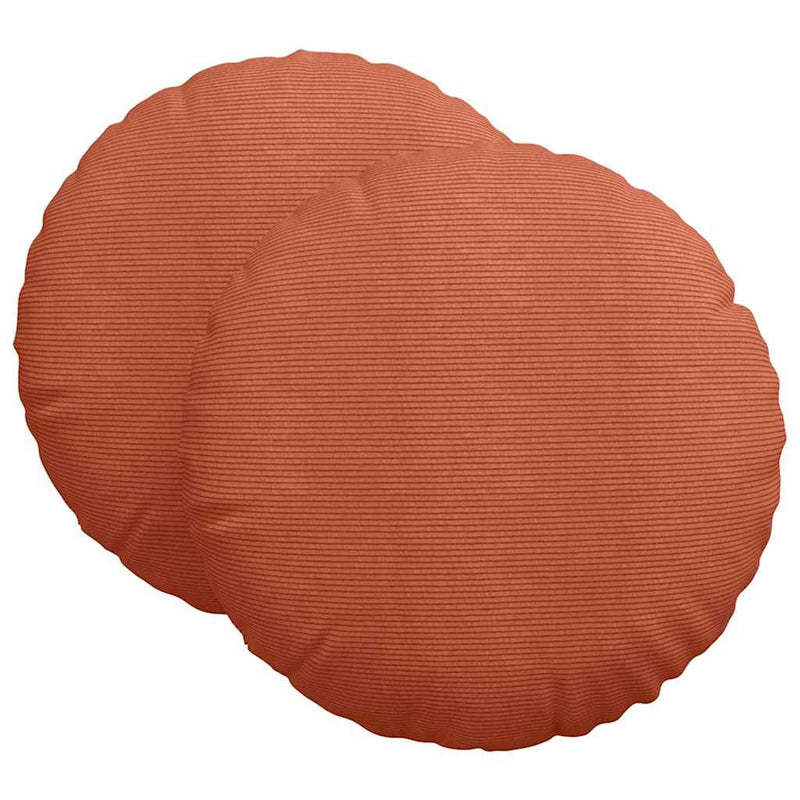 Afbeelding laden in galerijviewer, Vidaxl zitkussens 2 pcs rood-oranje ø 80 cm katoen stof