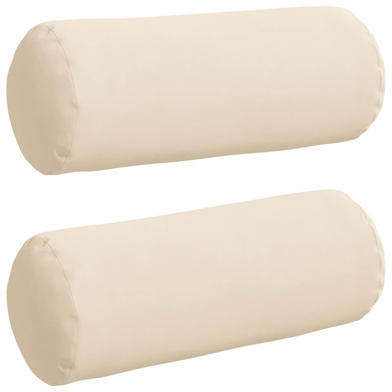 Chargez l'image dans la visionneuse de la galerie, Vidaxl bolster kussens 2 stuks beige ø 15 x 40 cm microvezel stof