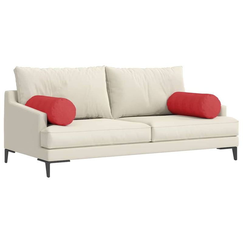 Afbeelding laden in galerijviewer, Vidaxl bolster kussens 2 stuks rood ø 25 x 70 cm stof