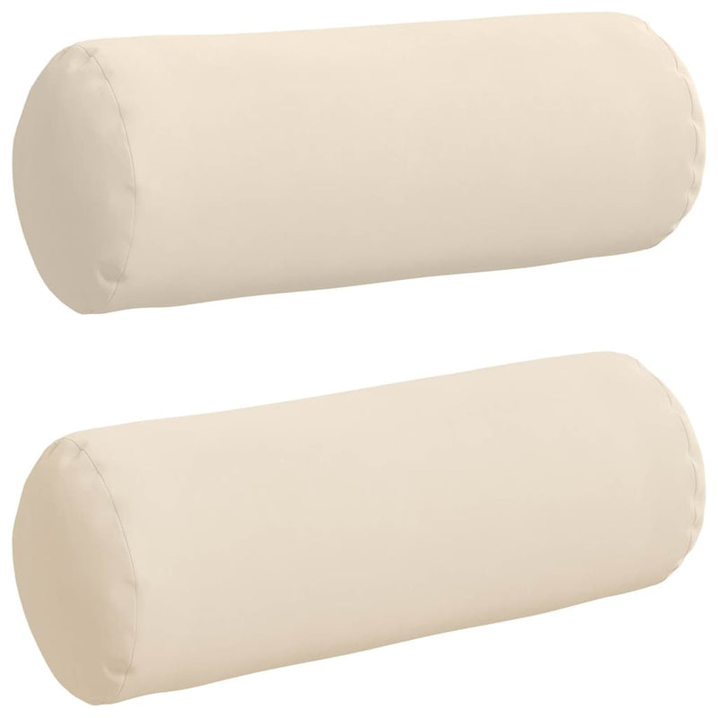 Afbeelding laden in galerijviewer, Vidaxl bolster kussens 2 stuks beige ø 25 x 70 cm microvezel stof