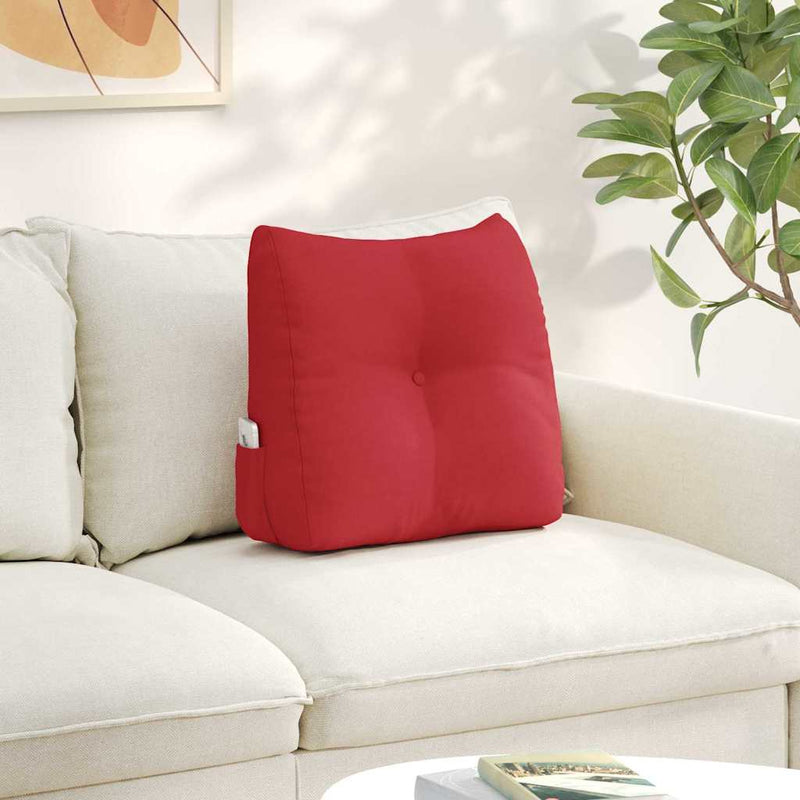 Afbeelding laden in galerijviewer, Vidaxl rugkussen rood 45 x 24 x 50 cm stof
