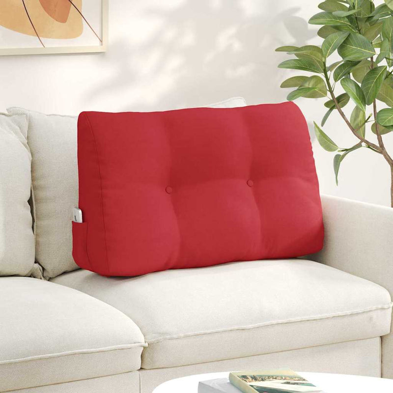 Afbeelding laden in galerijviewer, Vidaxl rugkussen rood 80 x 24 x 50 cm stof