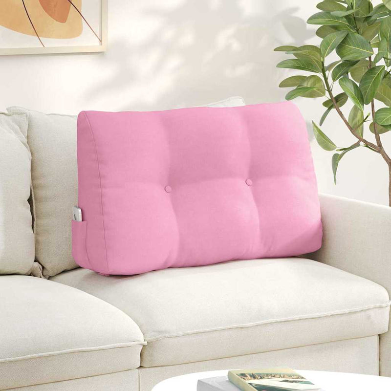 Afbeelding laden in galerijviewer, Vidaxl rugkussen roze 80 x 24 x 50 cm stof