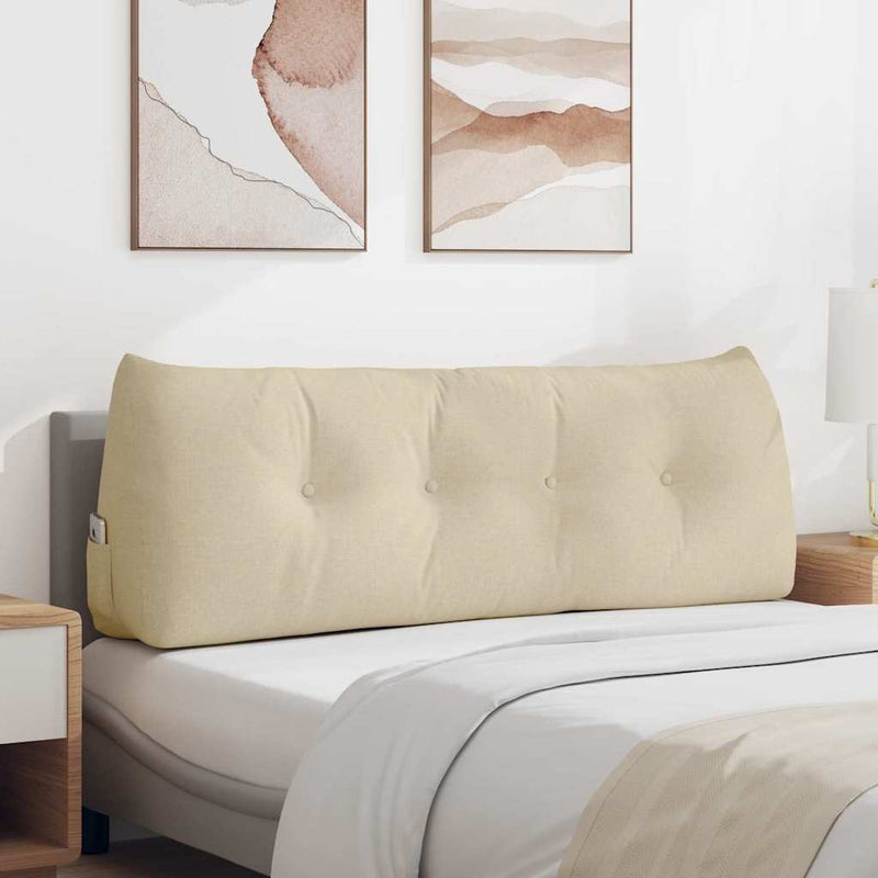 Afbeelding laden in galerijviewer, Vidaxl rugkussen crème 140 x 24 x 50 cm stof