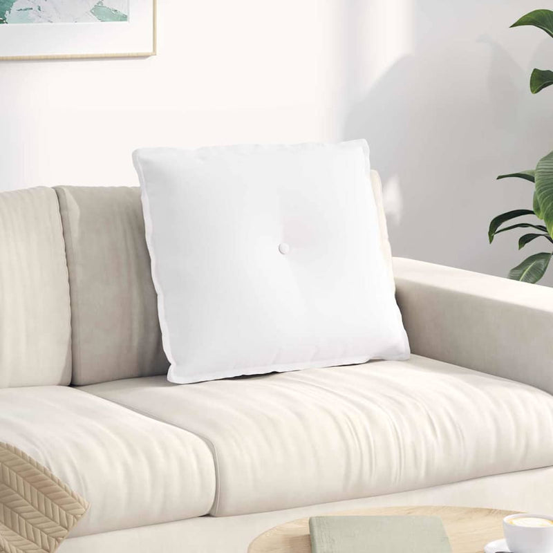 Afbeelding laden in galerijviewer, Vidaxl rugkussen wit 60 x 19 x 50 cm stof