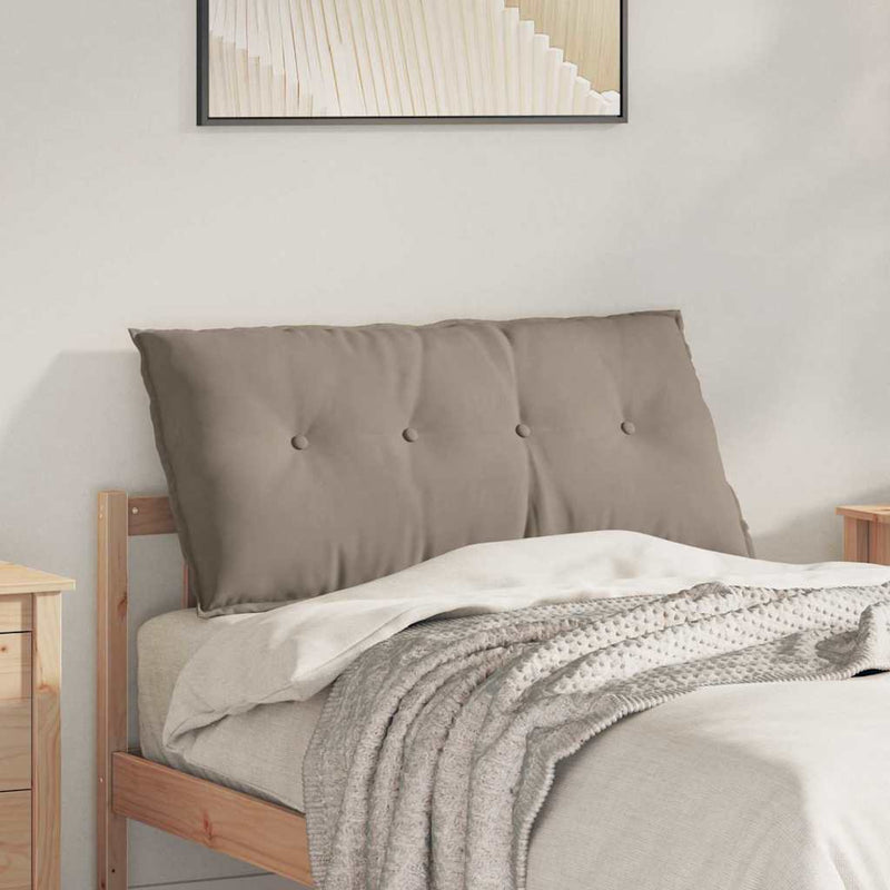 Afbeelding laden in galerijviewer, Vidaxl rugkussen taupe 100 x 50 cm microvezel stof