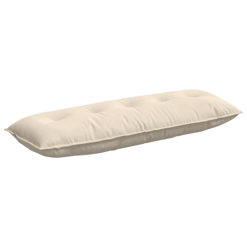 Afbeelding laden in galerijviewer, Vidaxl rugkussen beige 140 x 50 cm microvezel stof