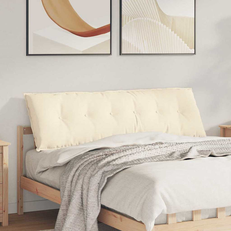 Afbeelding laden in galerijviewer, Vidaxl rugkussen crème 160 x 50 cm cordstof