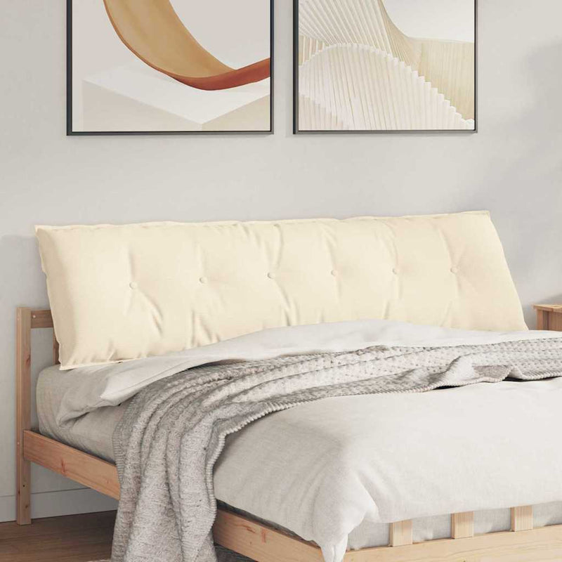 Chargez l'image dans la visionneuse de la galerie, Vidaxl rugkussen crème 180 x 50 cm cordstof