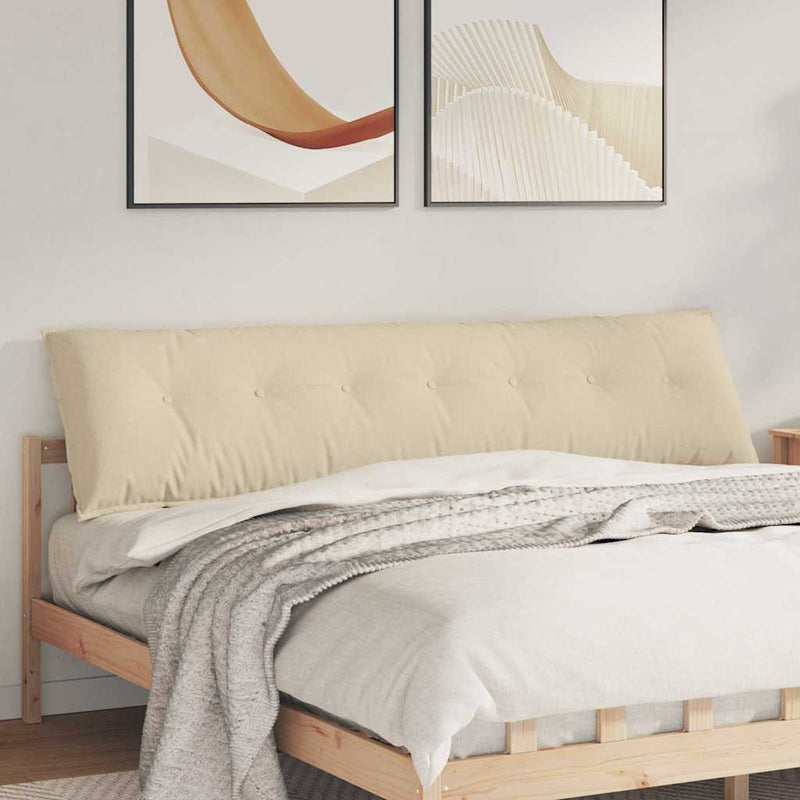 Afbeelding laden in galerijviewer, Vidaxl rugkussen crème 200 x 19 x 50 cm stof