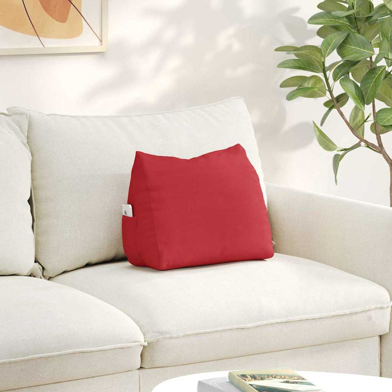 Afbeelding laden in galerijviewer, Vidaxl rugkussen rood 45 x 20 x 35 cm stof