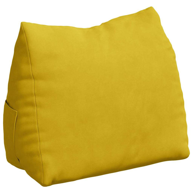 Afbeelding laden in galerijviewer, Vidaxl rugkussen geel 45 x 20 x 35 cm cordstof