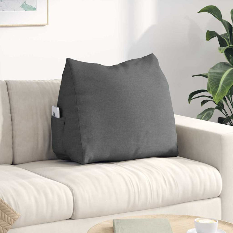 Afbeelding laden in galerijviewer, Vidaxl rugkussen donkergrijs 60 x 20 x 50 cm stof