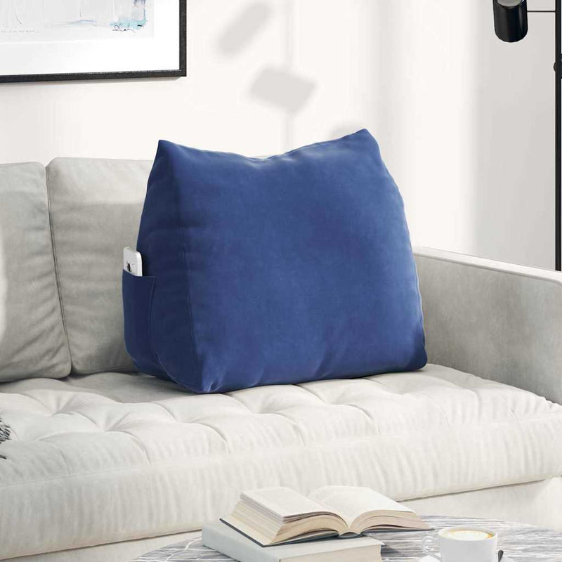 Afbeelding laden in galerijviewer, Vidaxl rugkussen politieblauw 60 x 20 x 50 cm cordstof