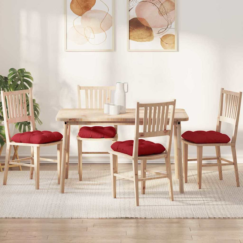 Afbeelding laden in galerijviewer, Vidaxl zitkussens 4 pcs rood 40 x 40 x 12 cm stof