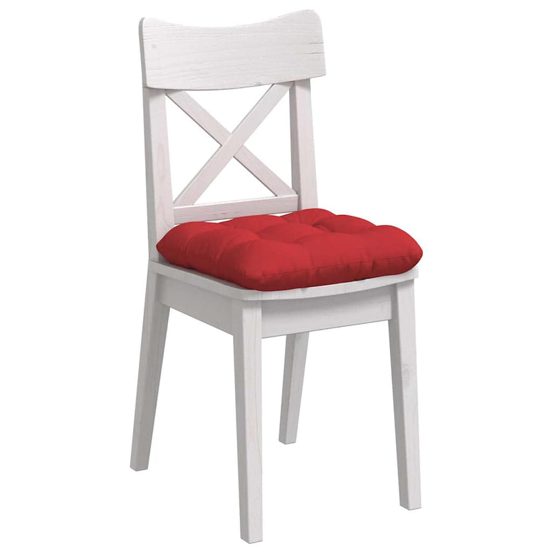 Afbeelding laden in galerijviewer, Vidaxl zitkussens 4 pcs rood 40 x 40 x 12 cm stof